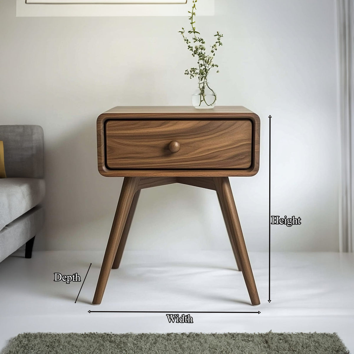 Sculptural Geometric Side Table