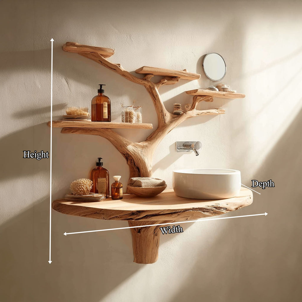 Live Edge Pedestal Vanity