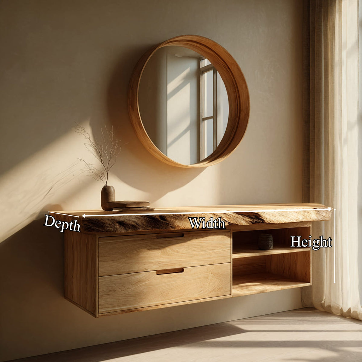 Mid Century Sculpted Vanity