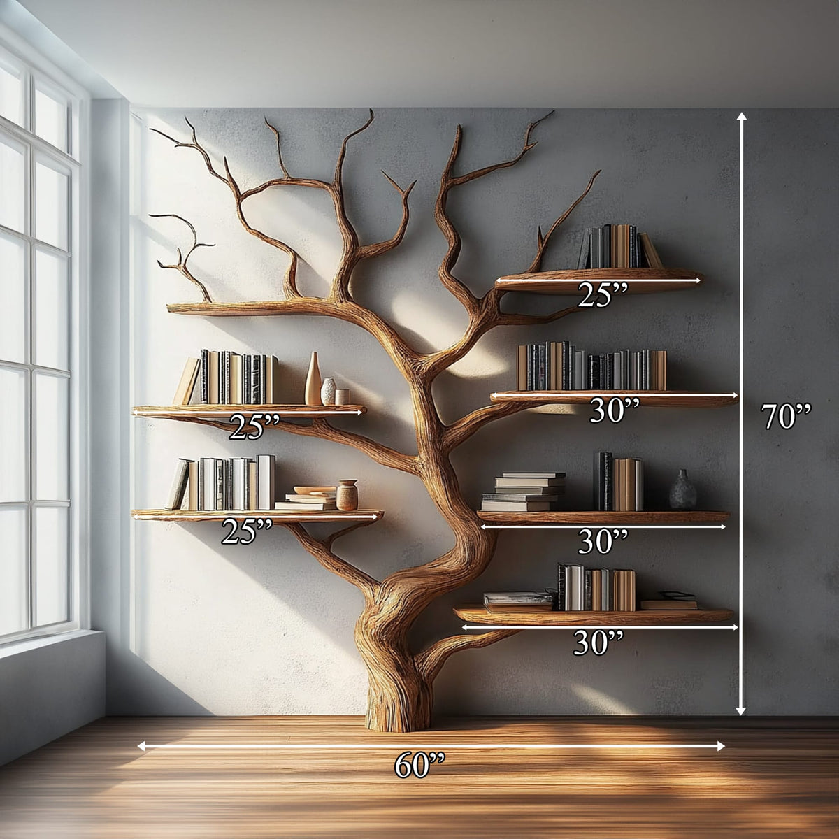 Floating Minimal Bookshelf