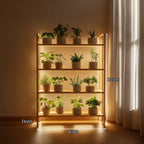 Mid Century Botanical Shelf Contemporary Indoor Garden, solid wood, built to order