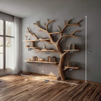 Artistic Solid Tree Bookshelf