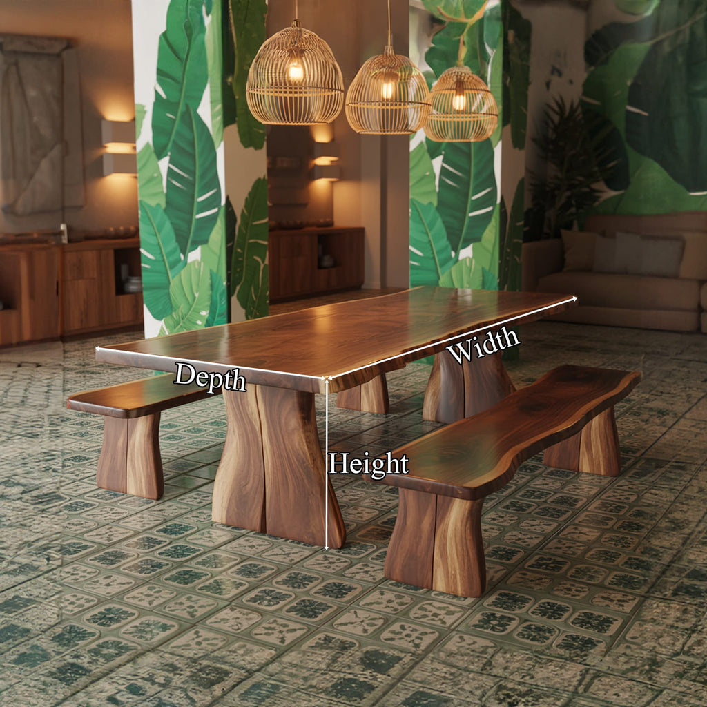 Live Edge Finish Dining Table