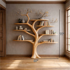 Midcentury Floating Tree Bookshelf