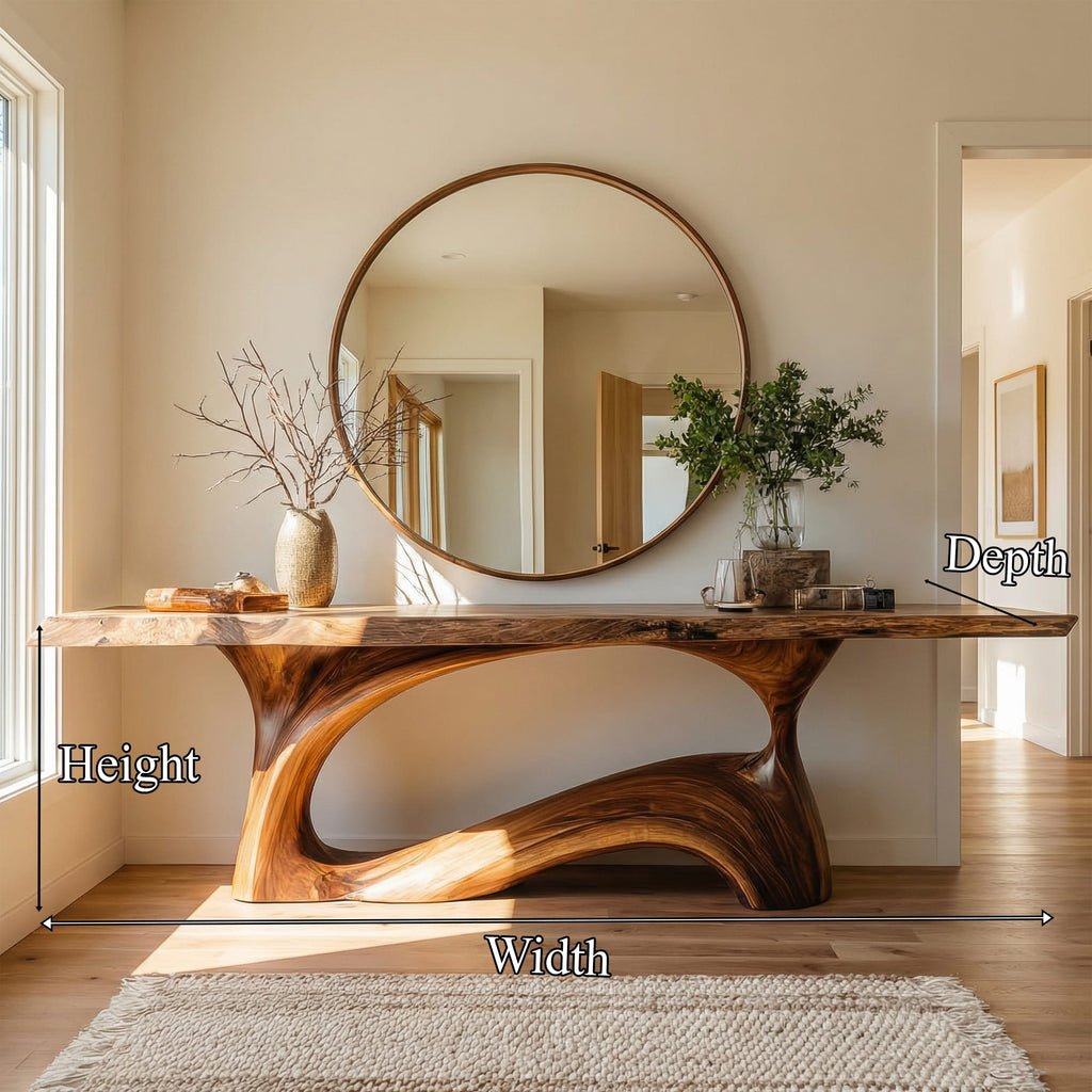 Live Edge Back Console Table