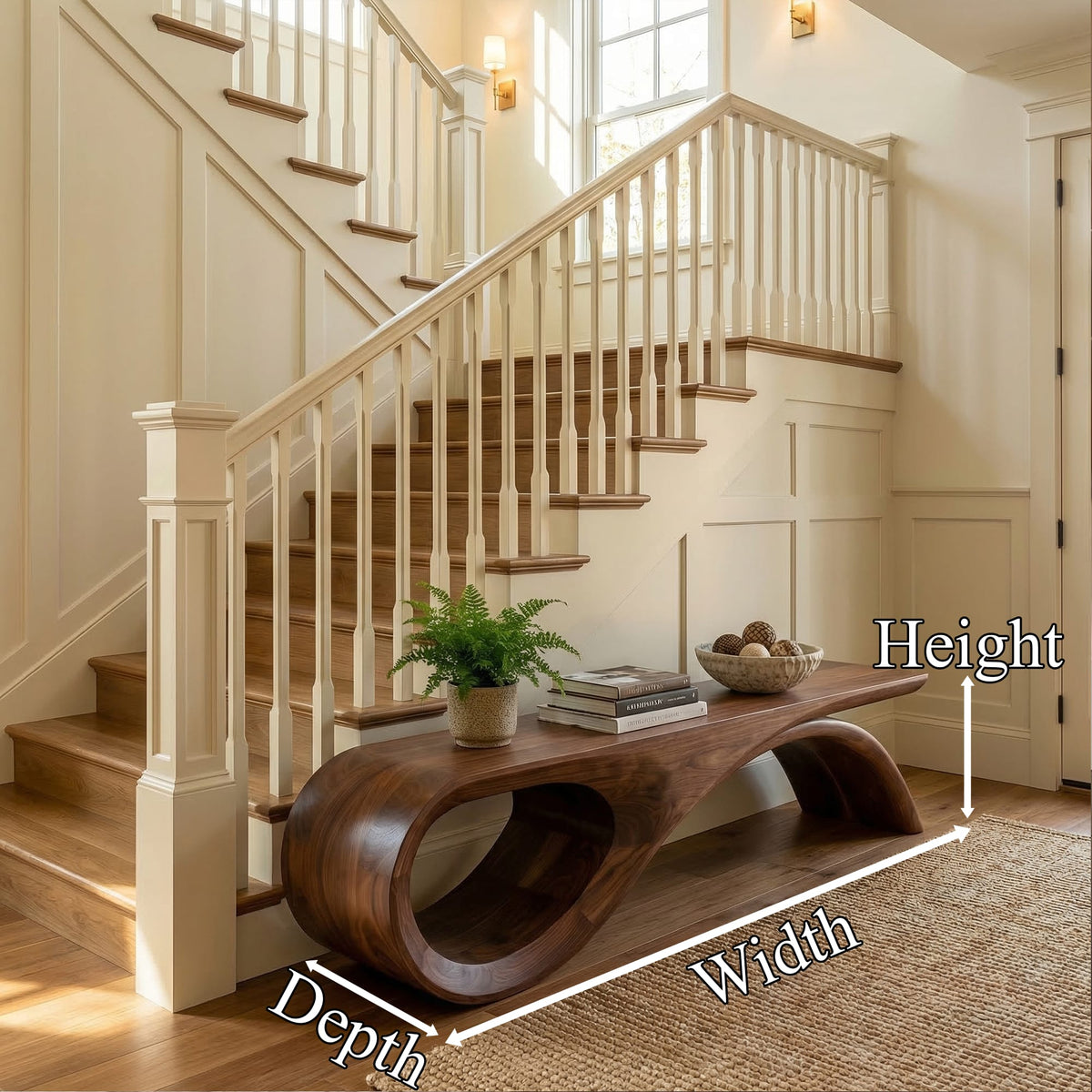 Solid Loop Curved Bench