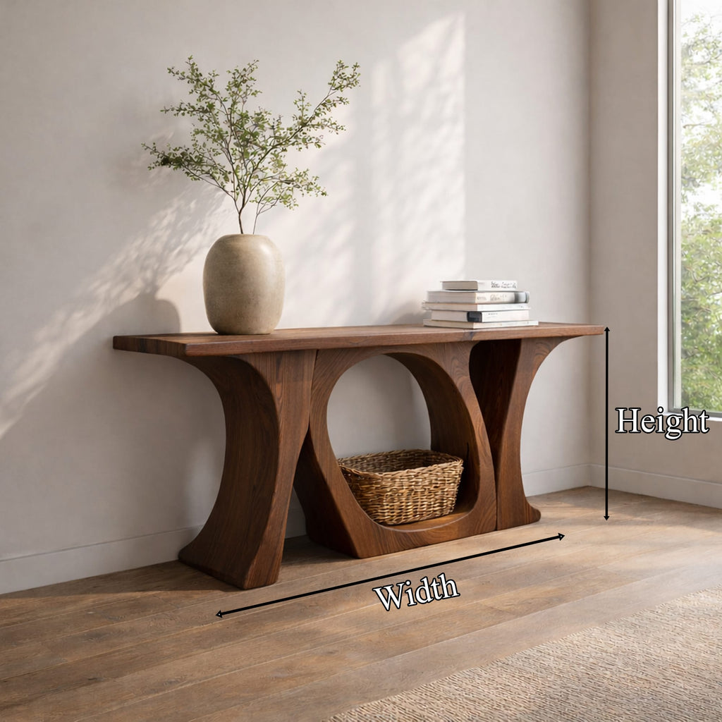 Organic Sculptural Hallway Console Table