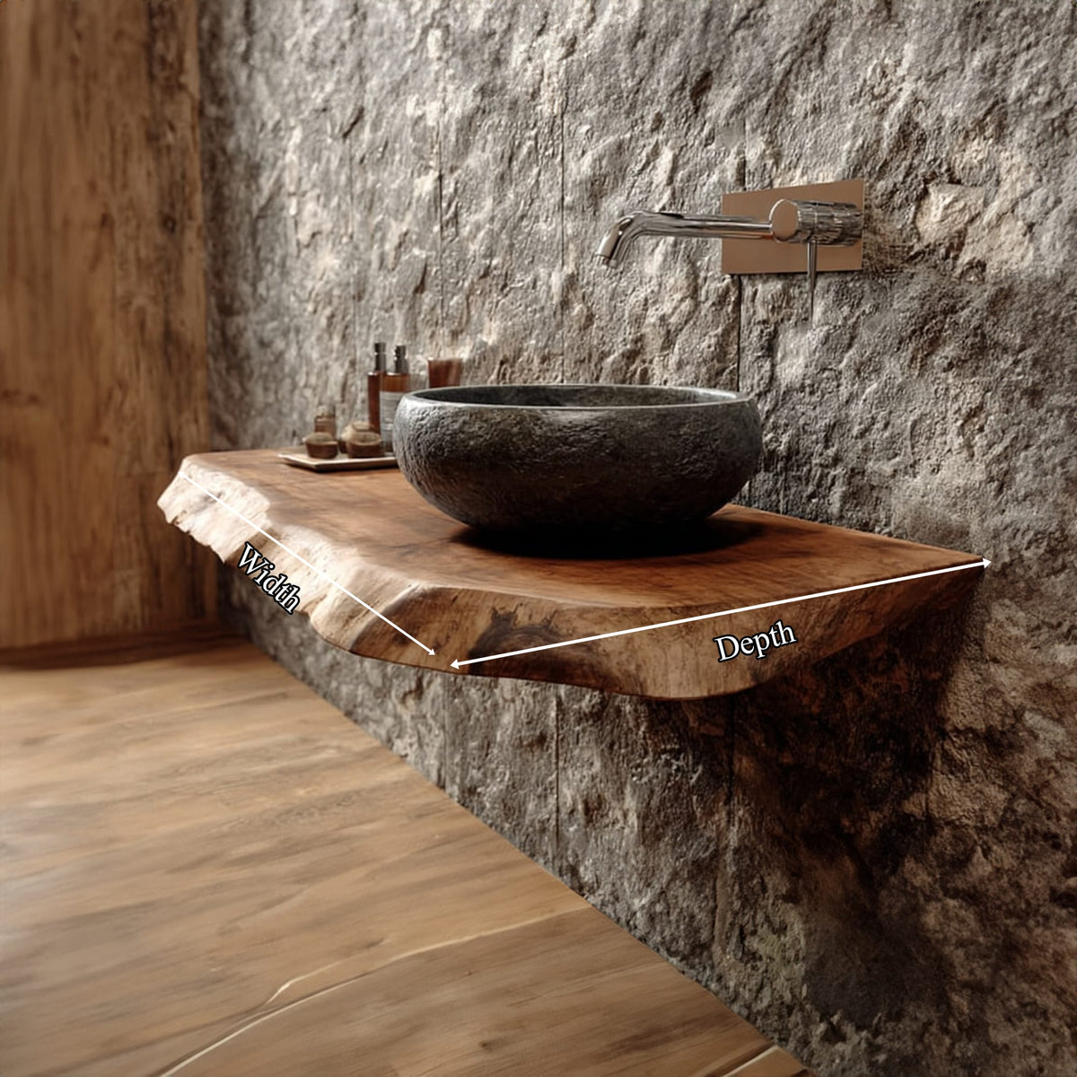 Live Edge Powder Vanity