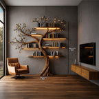 Architectural Floating Tree Bookshelf