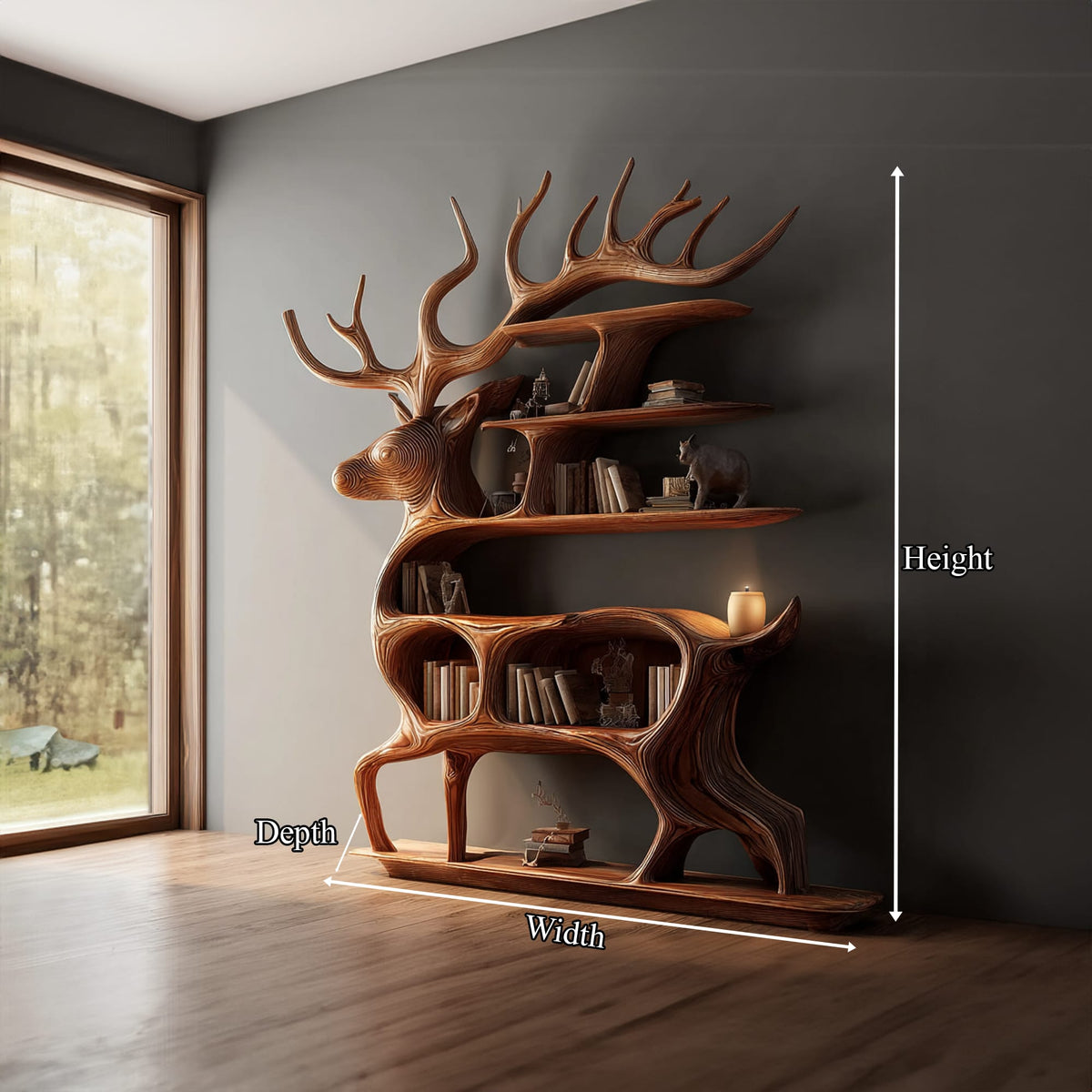 Deer Display Wall Shelf