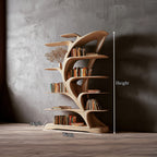 Midcentury Tree Bookshelf Bedroom Reading, solid wood, built to order