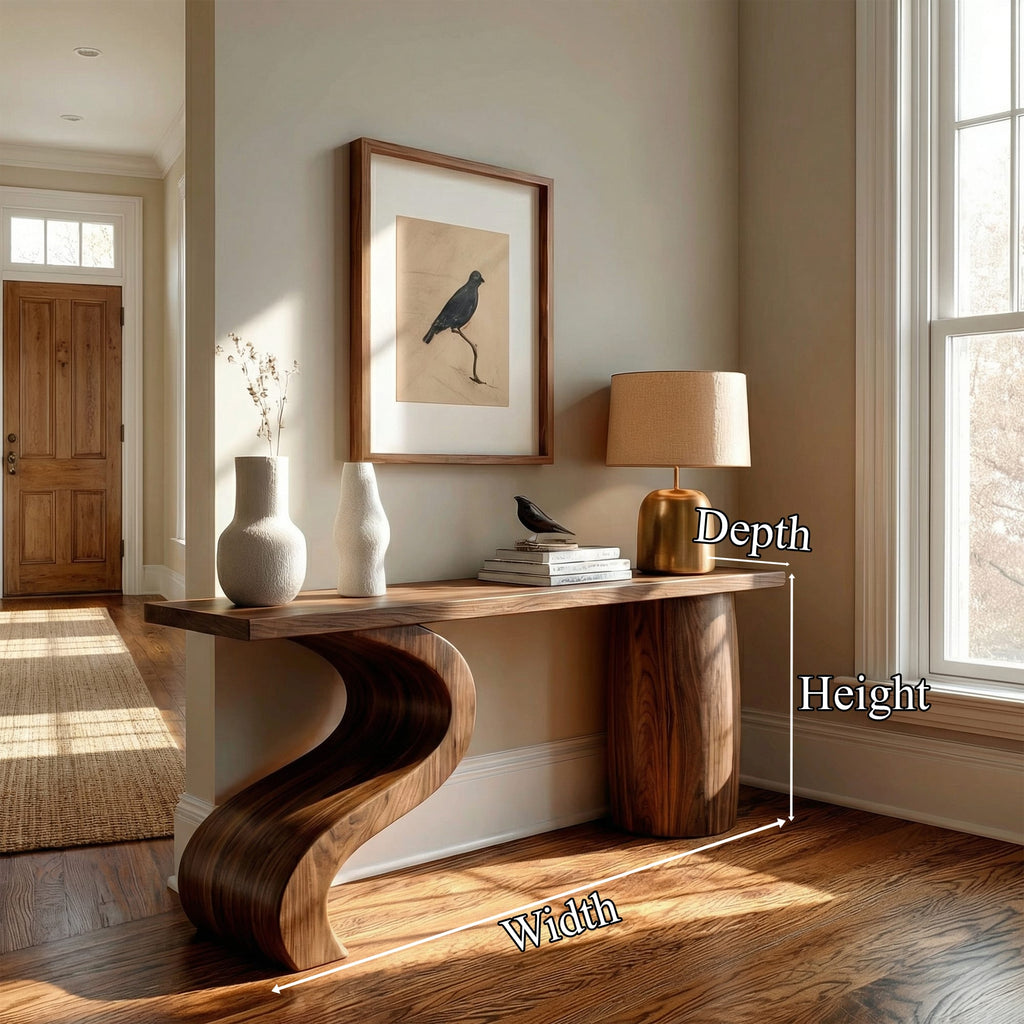 Wave Back Console Table