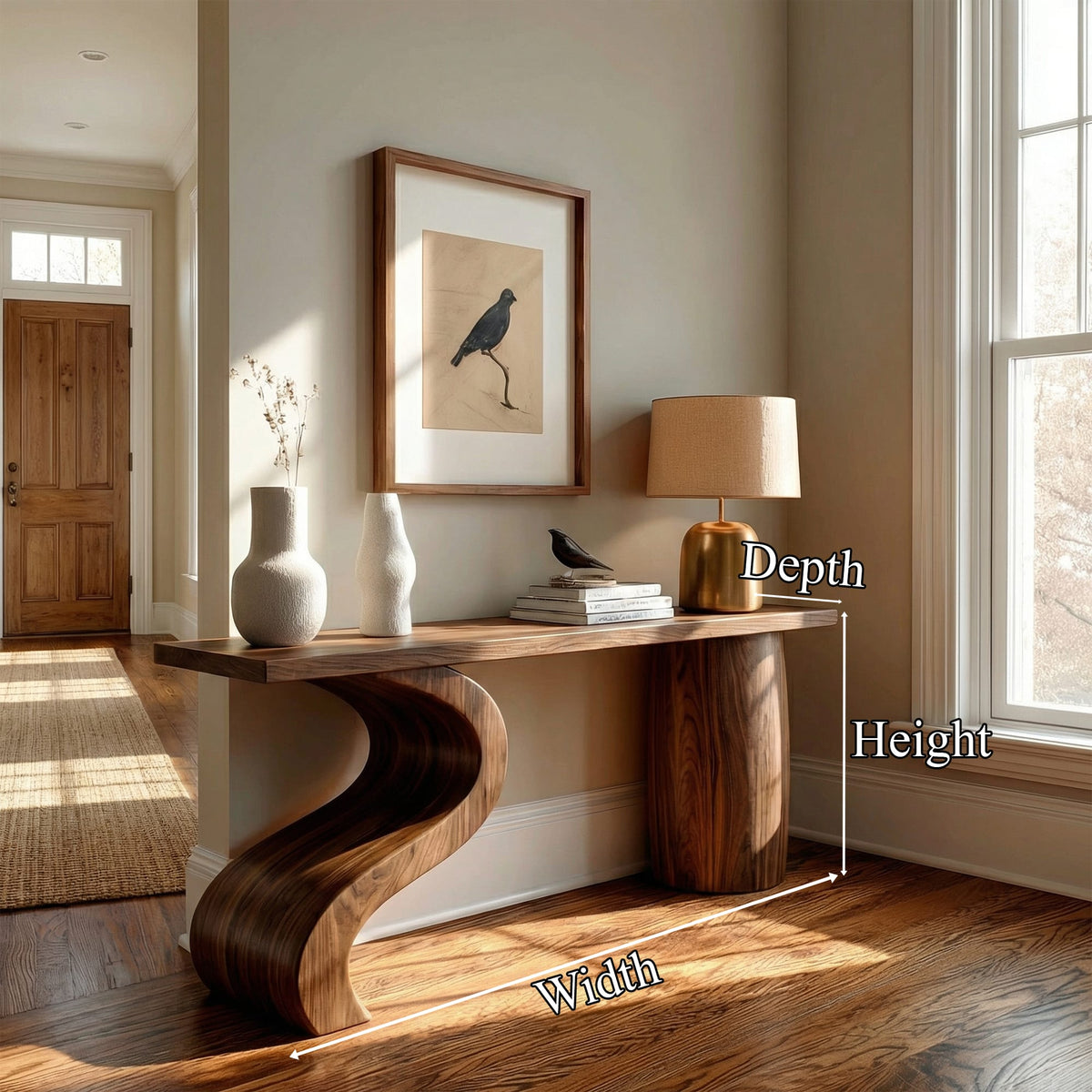 Wave Back Console Table