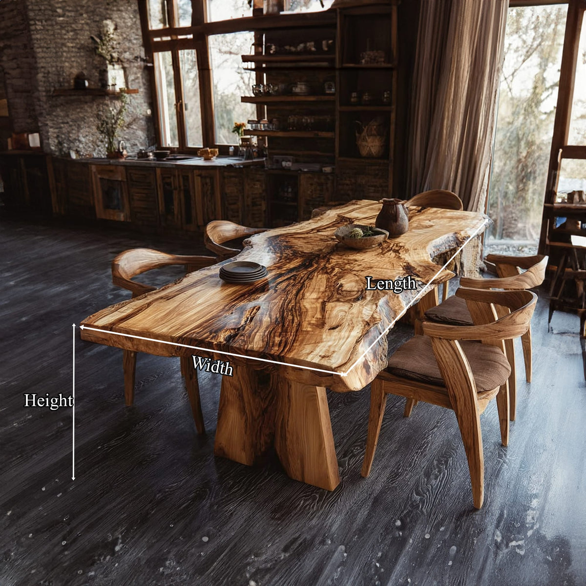 Mid Century Handcrafted Dining Table Kitchen, solid wood, built to order