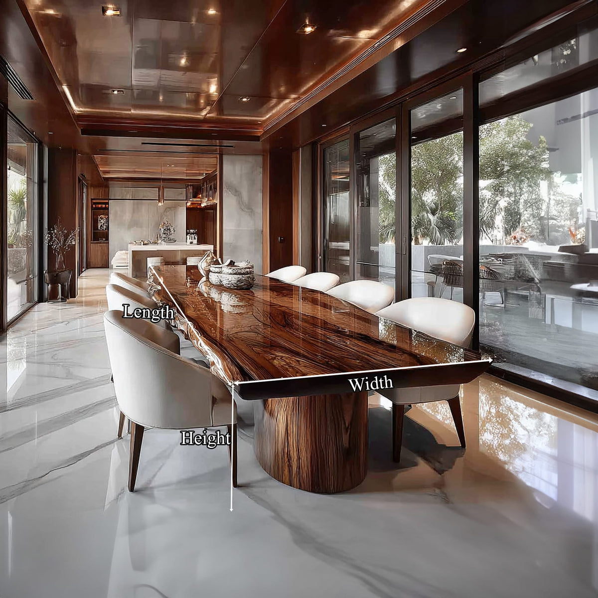 Live Edge Restaurant Dining Table