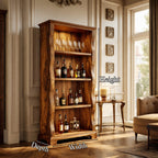Mid Century Solid Wine Cabinet Home Bar, solid wood, built to order
