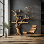 Mounted Floating Tree Bookshelf