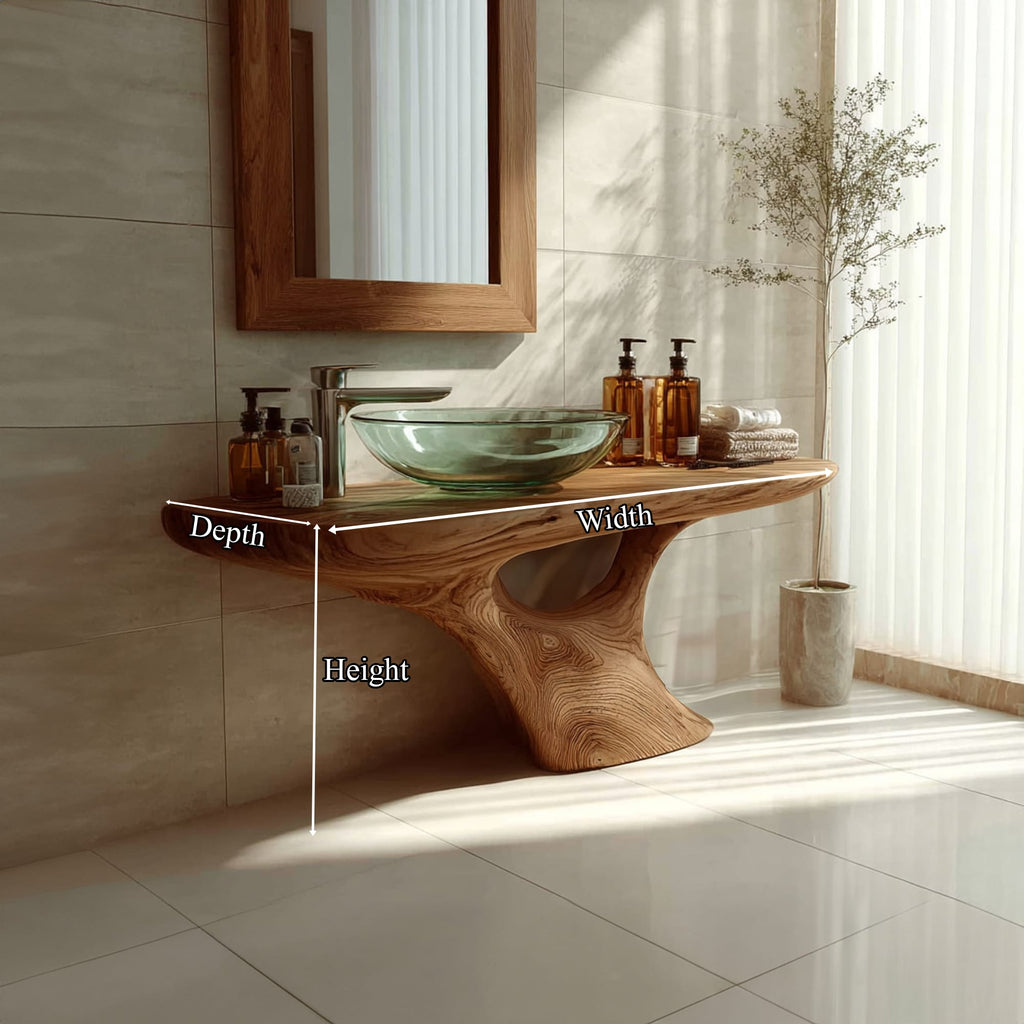 Solid Countertop Storage Vanity