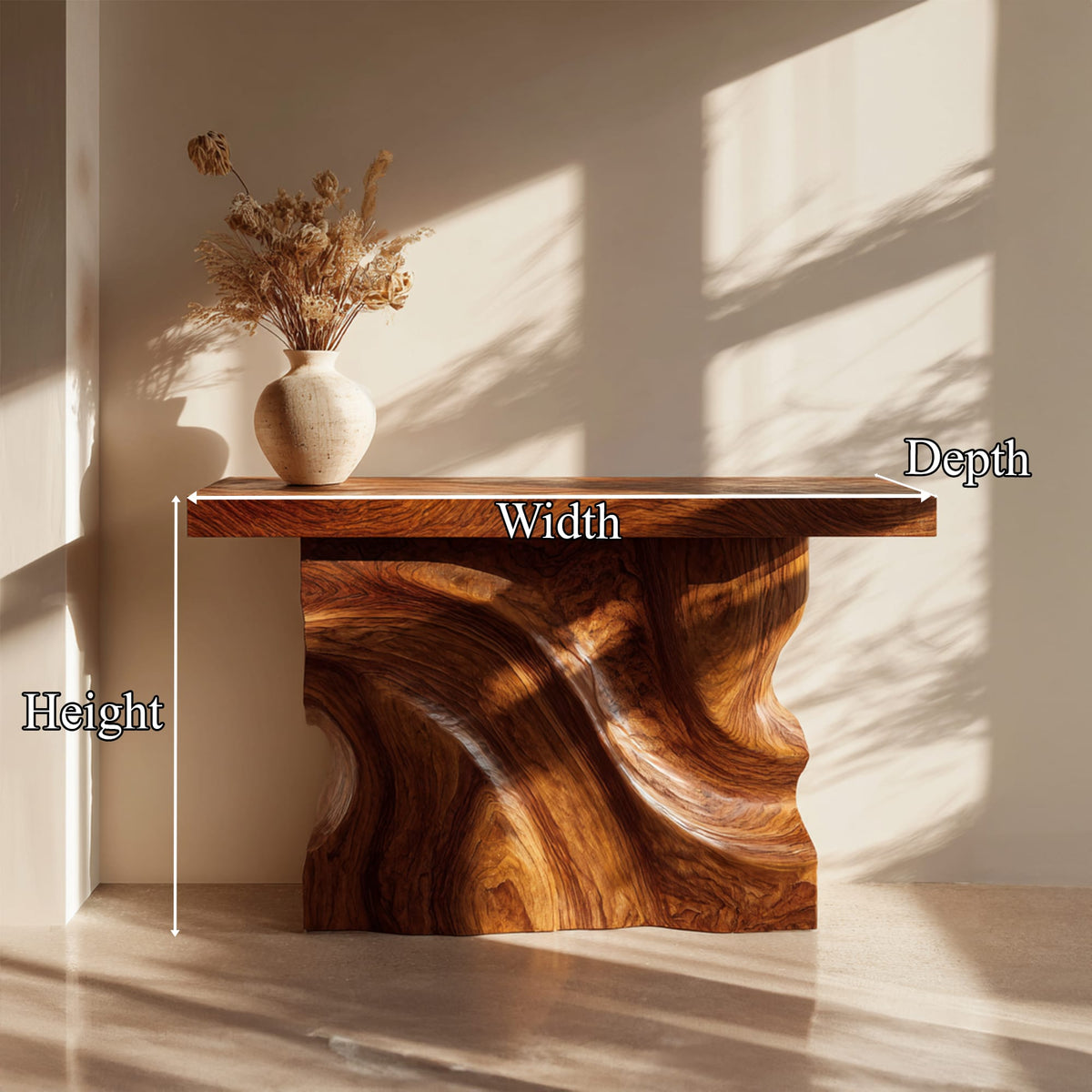 Wave Solid Console Table