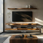 Live Edge Floating Mounted Wall Shelf