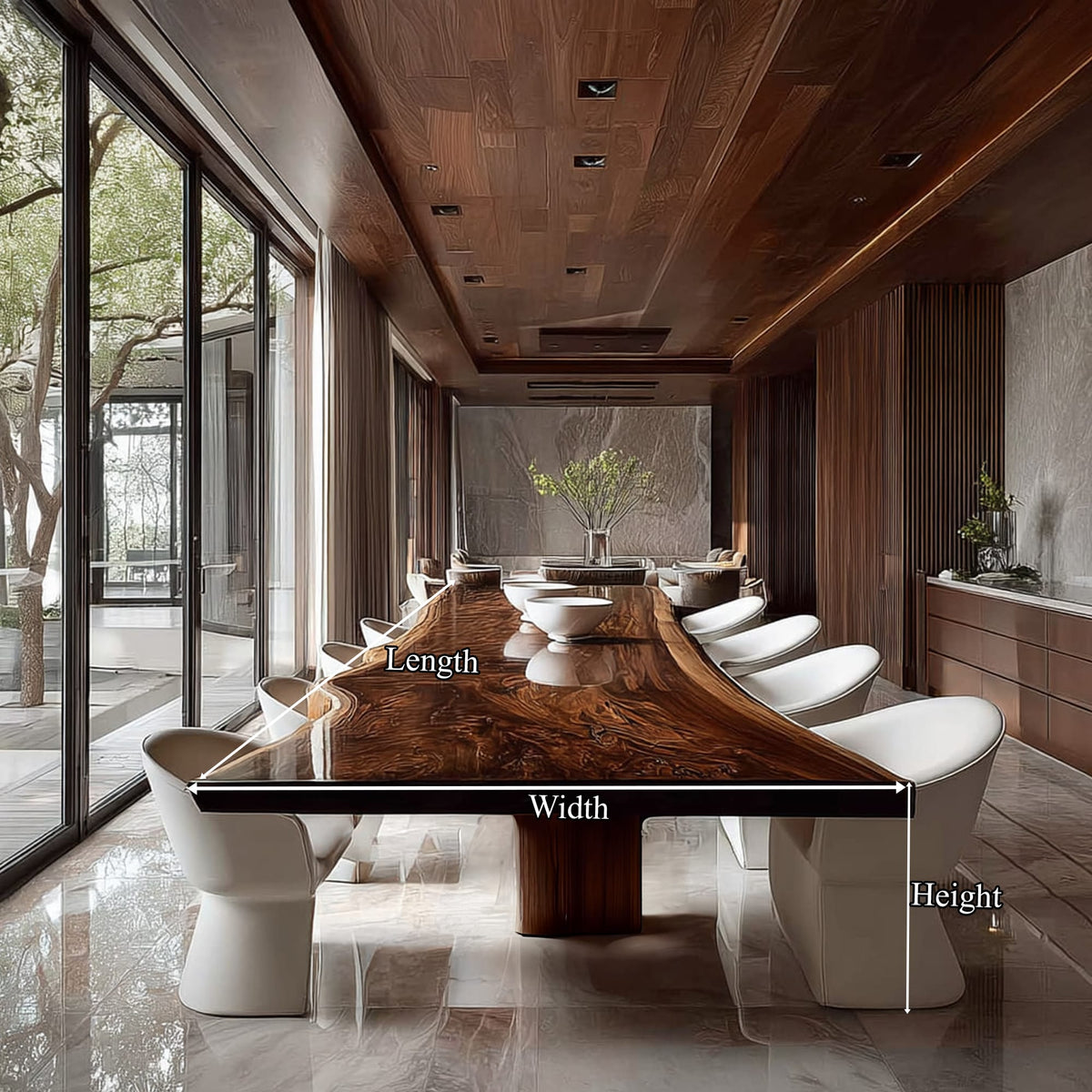Solid Slab Dining Table