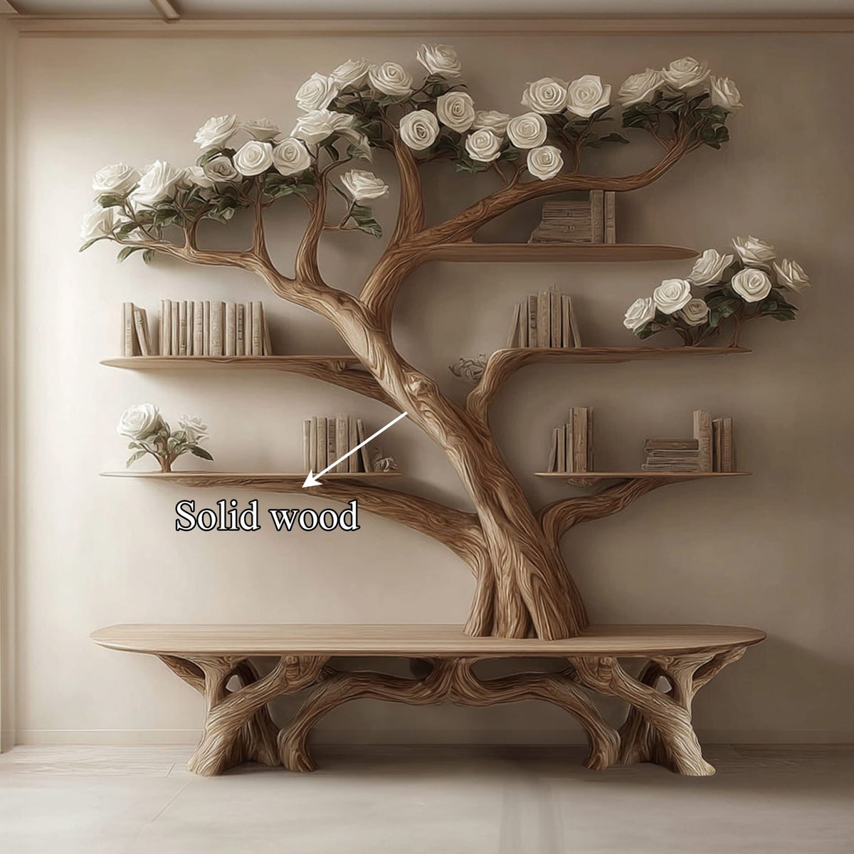 Bench Tree Bookshelf