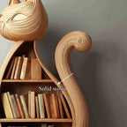 Rustic Cat Bookcase Children Bedroom, solid wood, built to order