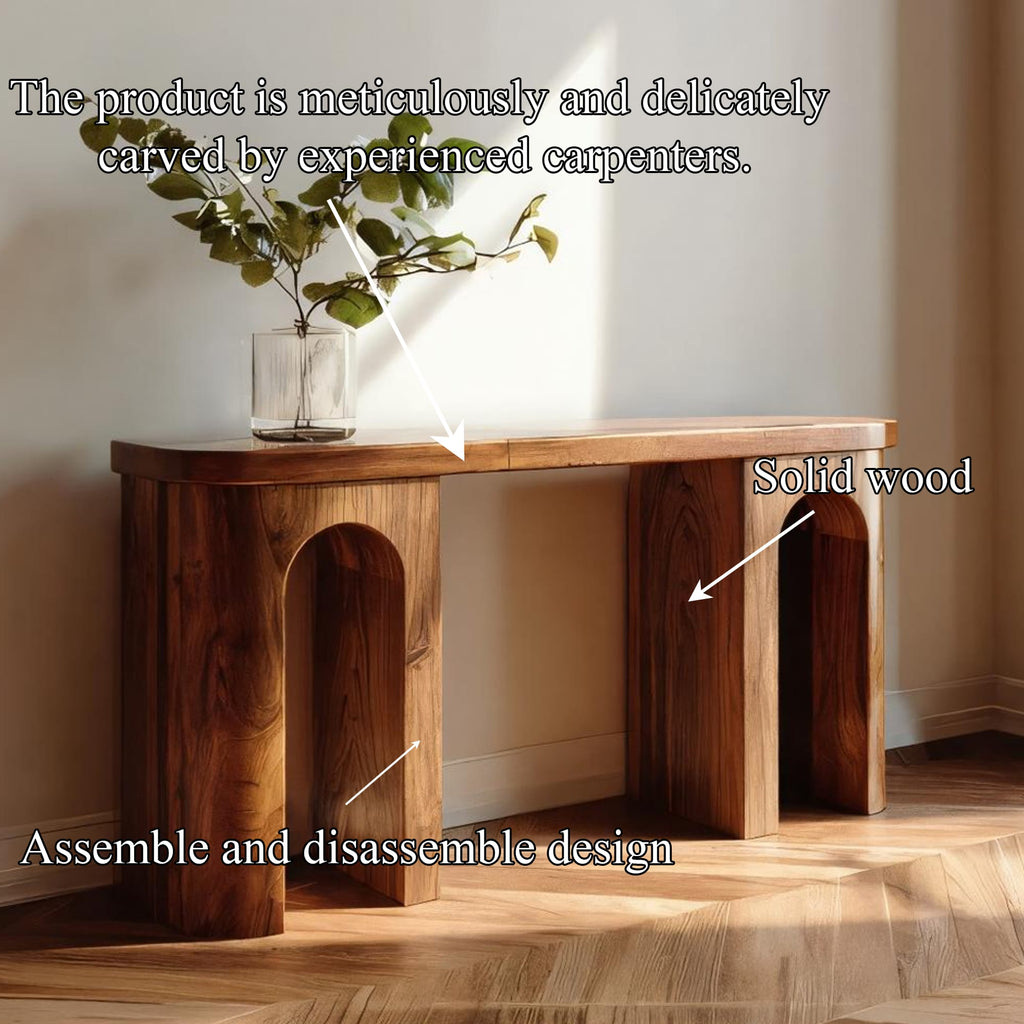 Mid Century Minimal Narrow Console Table