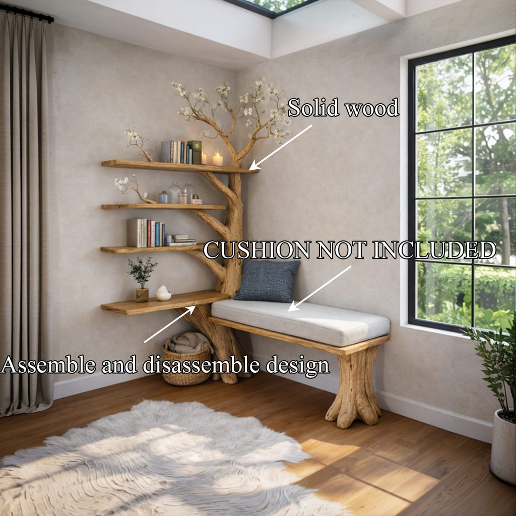Artistic Integrated Tree Bookshelf