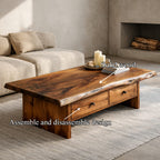 Low Profile Solid Coffee Table Timeless Living Room Interior, solid wood, built to order