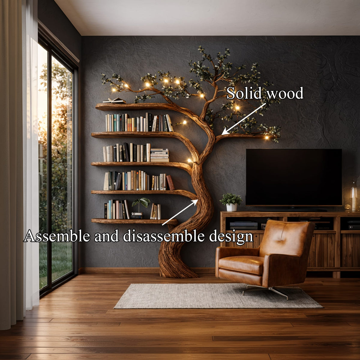 Hand Storage Tree Bookshelf