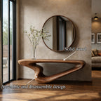 Rustic Organic Console Entryway Interior Decor, solid wood, image 3 of 4