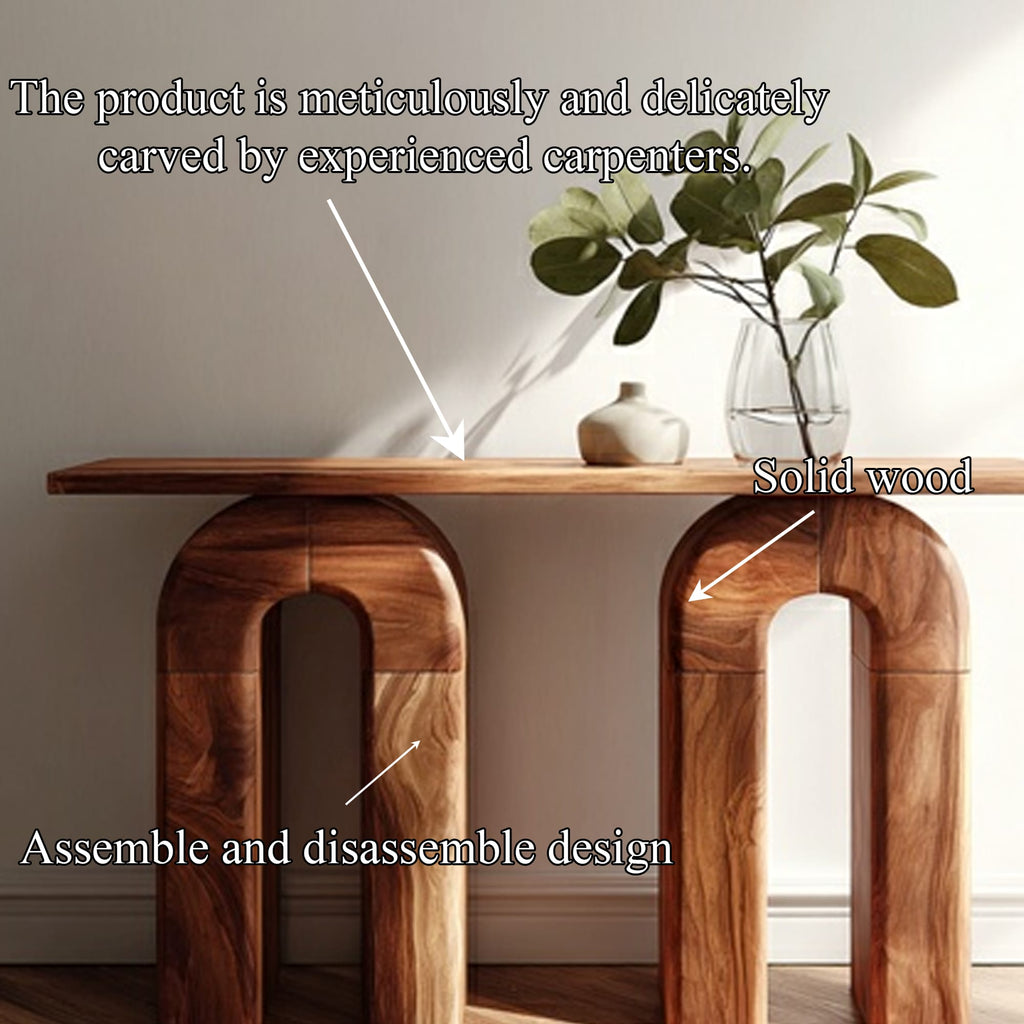 Mid Century Organic Credenza Console Table