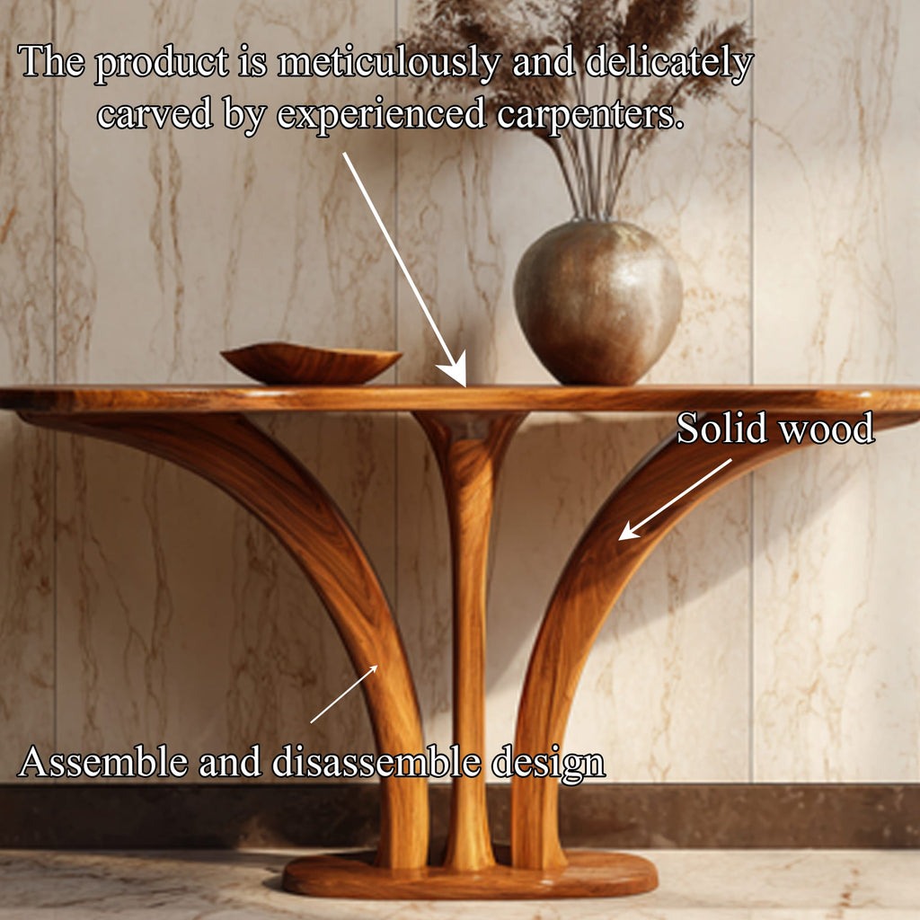 Mid Century Classic Console Table Living Room and Dining Room, solid wood, built to order