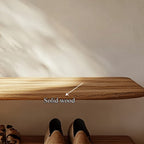 Mid Century Minimalist Shoe Bench Entry Space, solid wood, built to order