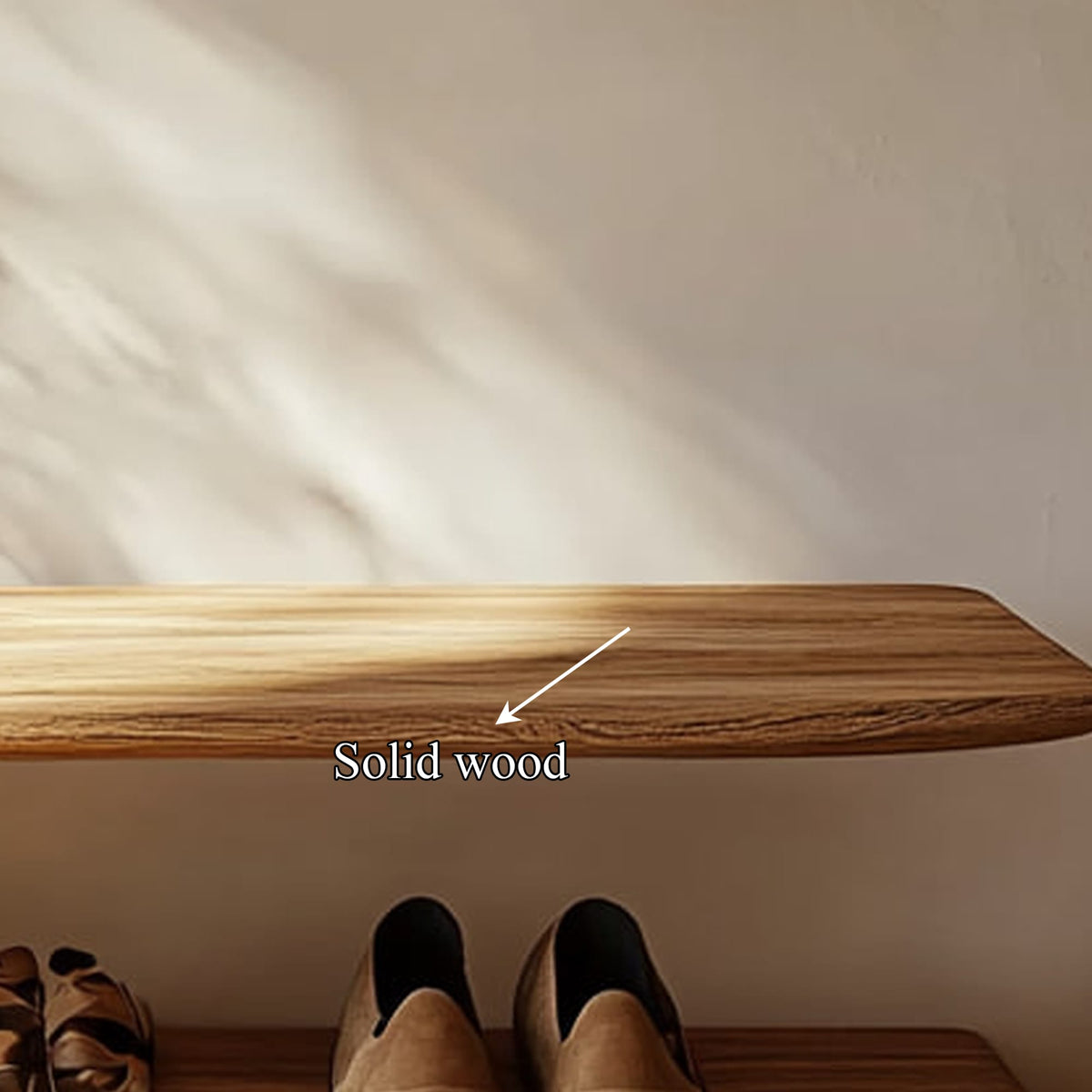 Mid Century Minimalist Shoe Bench Entry Space, solid wood, built to order