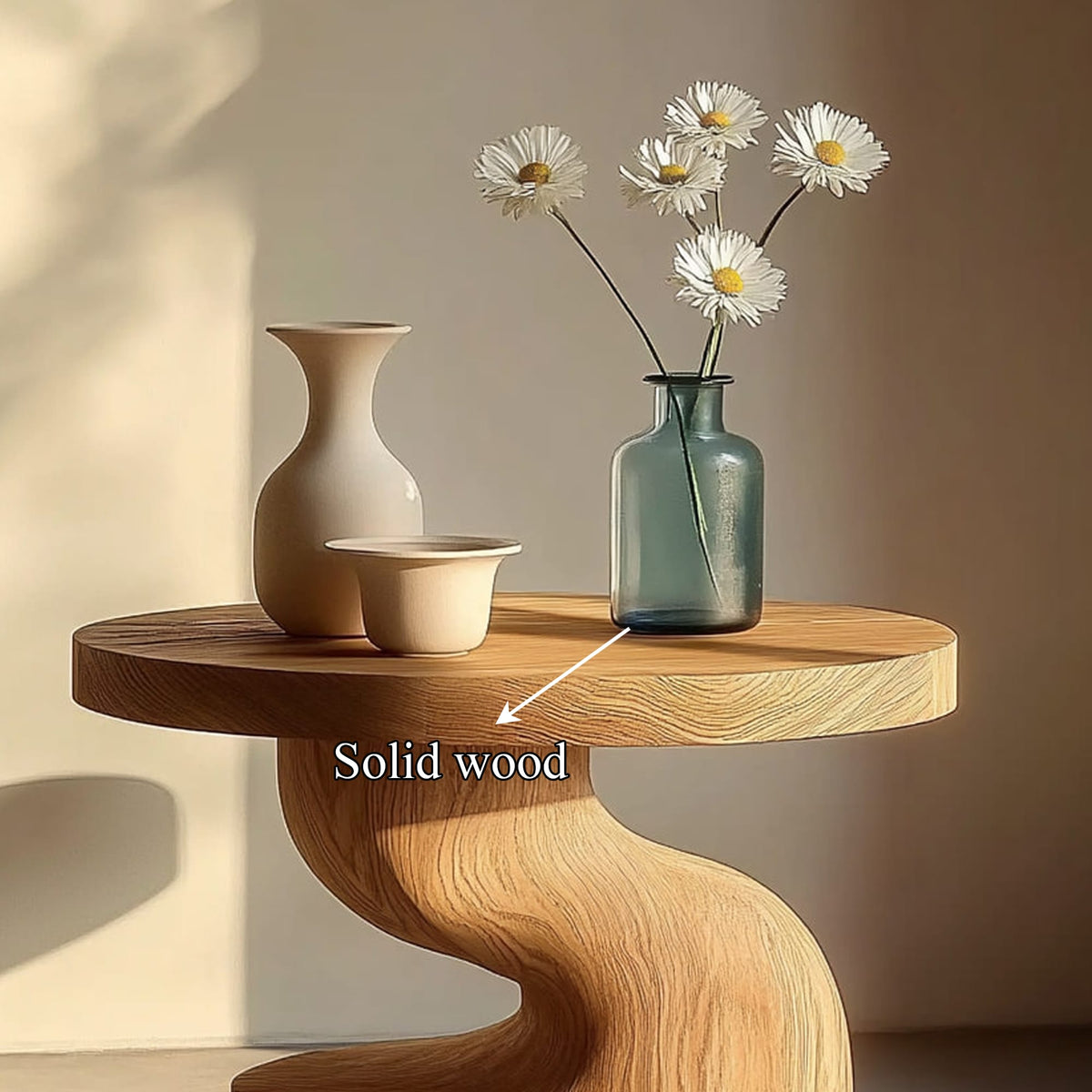 Organic Pedestal Nightstand