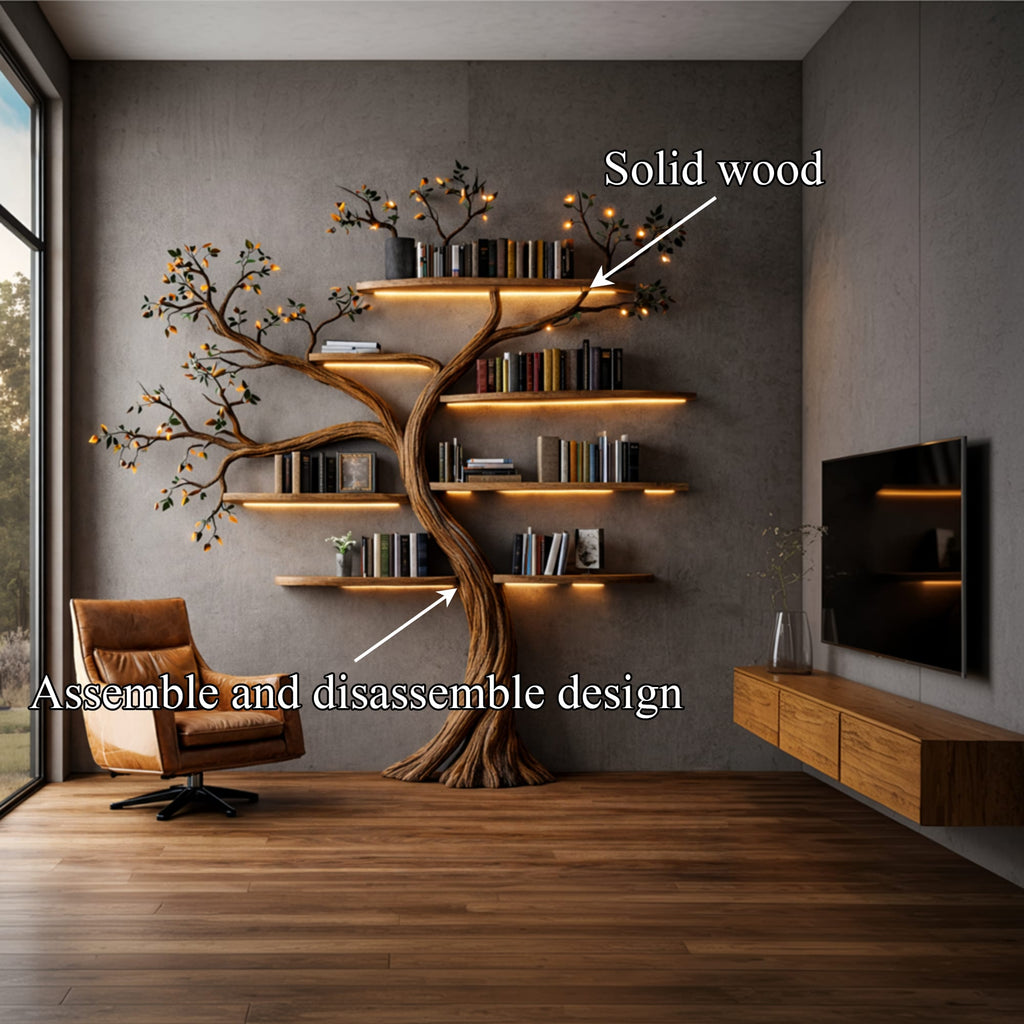 Architectural Floating Tree Bookshelf