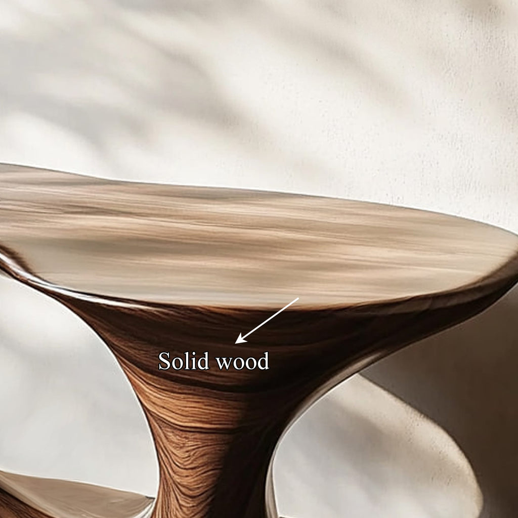 Curved Solid Console Table