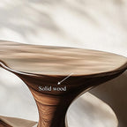 Curved Solid Console Table