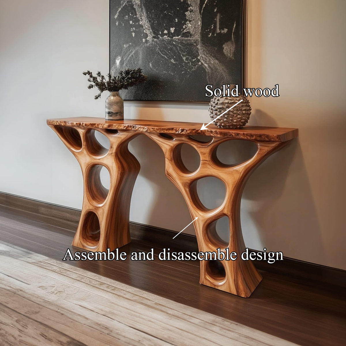 Mid Century Abstract Console Table