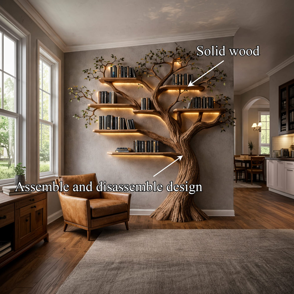 Nature Floating Tree Bookshelf