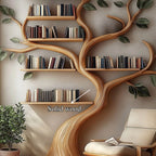 Rustic Branch Bookshelf Bedroom Reading Nook Or Home Library, solid wood, built to order