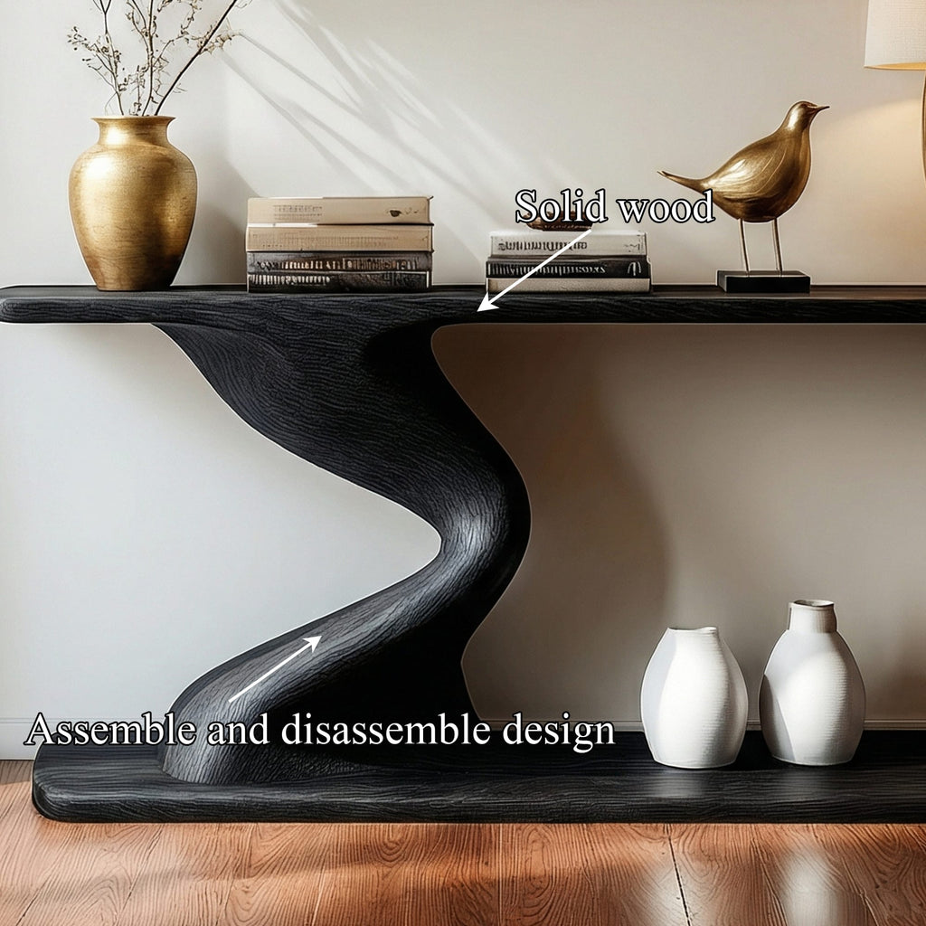Curved Back Console Table