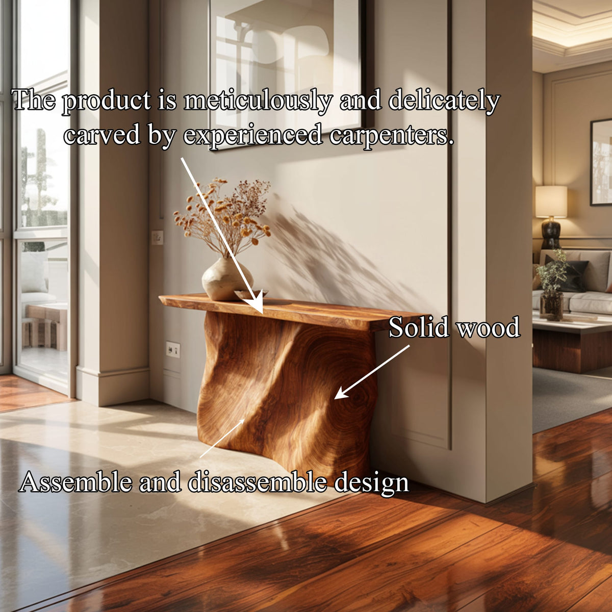 Foyer Live Edge Console Table