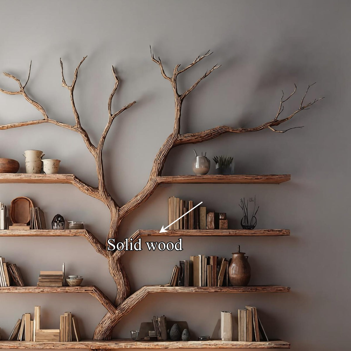 Large Floating Tree Bookshelf
