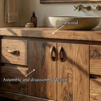 Modern Bathroom Vanity Cabinet Grain Storage, solid wood, built to order