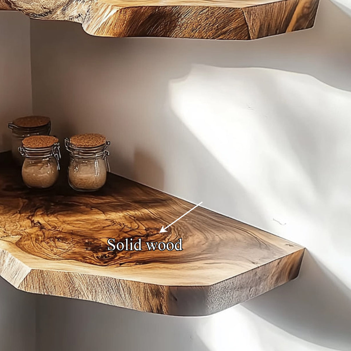 Live Edge Kitchen Wall Shelf