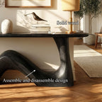 Organic Sculptural Back Console Table