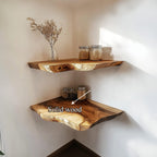Live Edge Space-saving Wall Shelf